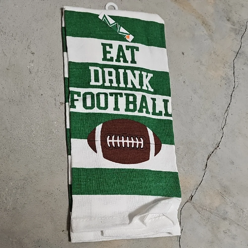 Nwt Eat Drink Football Kitchen Towel